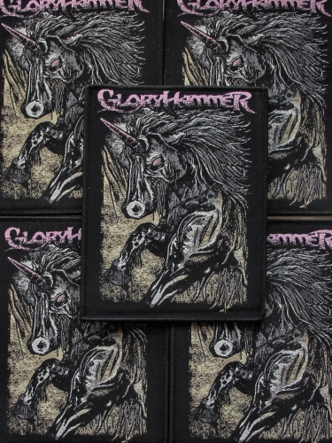 GLORYHAMMER - Horse [black] -- woven patch.JPG