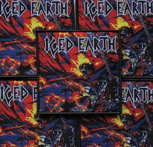 ICED EARTH - The Dark Saga [black] -- woven patch.JPG