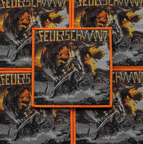 FEUERSCHWANZ - Memento Mori [orange] -- woven patch.JPG