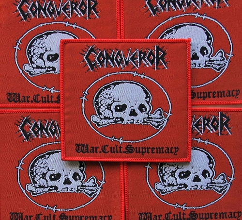 CONQUEROR - War Cult Supremacy [red] -- woven patch.JPG