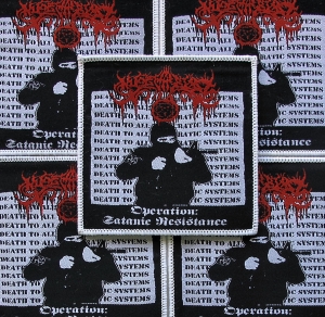 NYOGTHAEBLISZ - Operation Satanic Resistance [white]  -- woven patch