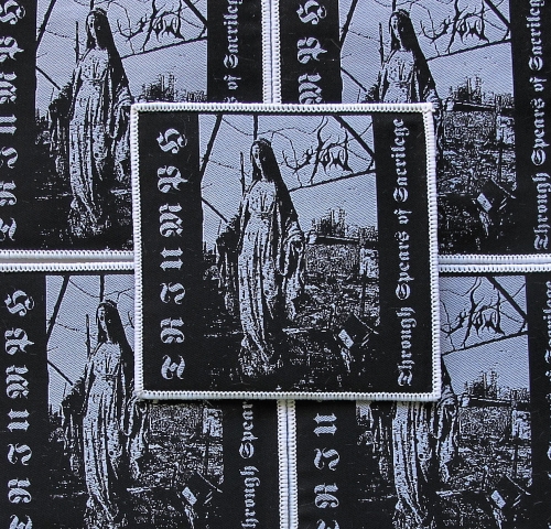 DAMAAR - Triumph Through Spears of Sacrilege [white] -- woven patch.JPG