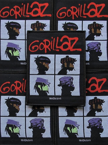 GORILLAZ - Demon Days [black] -- woven patch.JPG