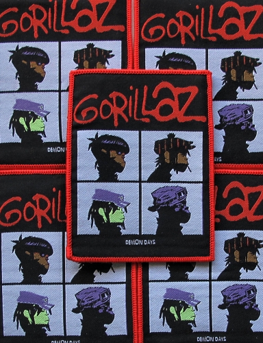 GORILLAZ - Demon Days [red] -- woven patch.JPG