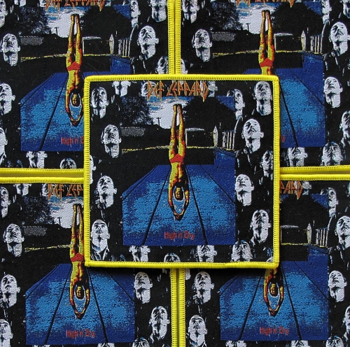 DEF LEPPARD - High ’n’ Dry [yellow] -- woven patch.JPG