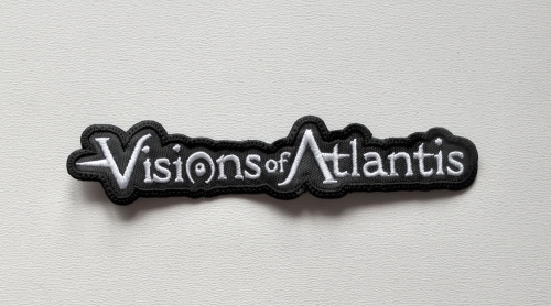 VISIONS OF ATLANTIS - Shaped Logo [white]  --- Embroidered Patch.JPG