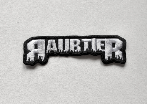 RAUBTIER - Shaped Logo [white]  --- Embroidered Patch.JPG