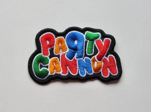 PARTY CANNON - Logo Shaped --- Embroidered Patch.JPG