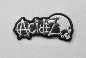 ACIDEZ - Shaped Logo [white] -- Embroidered Patch