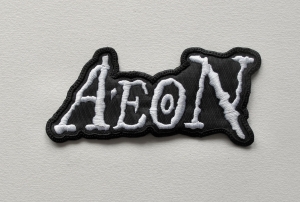 AEON - Shaped Logo [white] -- Embroidered Patch