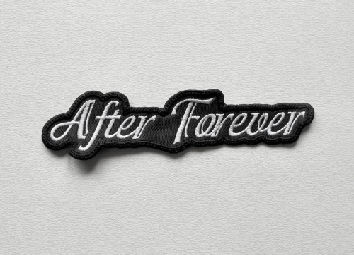 AFTER FOREVER - Logo Shaped [white]  --- Embroidered Patch.JPG