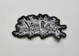UPON A BURNING BODY - Logo Shaped [white] -- Embroidered Patch 