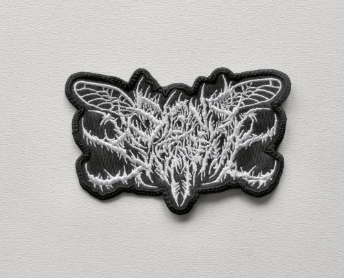 SIGNS OF THE SWARM - Logo Shaped [white]  --- Embroidered Patch.JPG