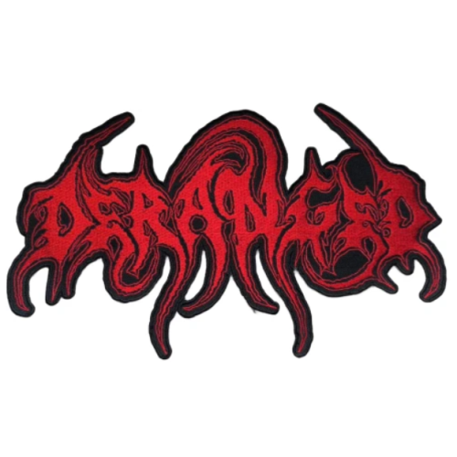 DERANGED - Logo [red] -- backpatch Embroidered.png