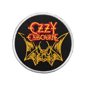 OZZY OSBOURNE - CIRCLE BAT -- Embroidered patch [iron on]