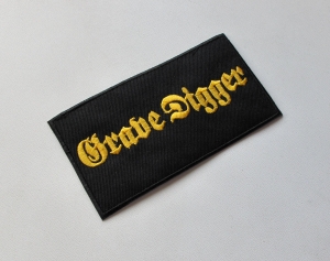 GRAVE DIGGER - Logo [iron on] -- Embroidered Patch