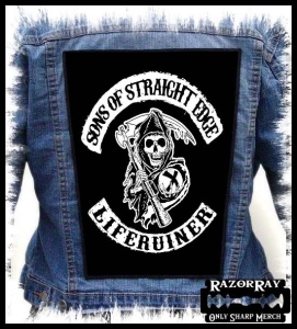 LIFERUINER - Sons Of Straight Edge -- Backpatch
