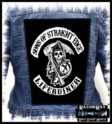 LIFERUINER - Sons Of Straight Edge -- backpatch back patch.jpg