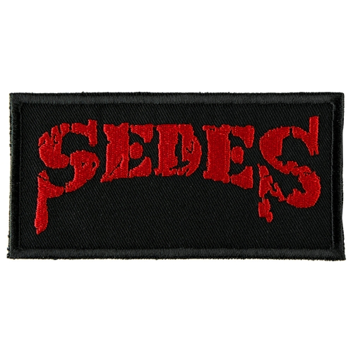 SEDES - DIRTY LOGO [red] -- Embroidered Patch.jpg