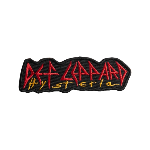 DEF LEPPARD - HYSTERIA [words] [iron on] -- Embroidered Patch.jpg