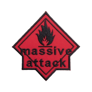 MASSIVE ATTACK - BLUE LINES [iron on] --  Embroidered Patch