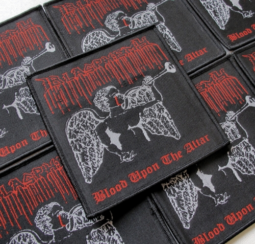 BLASPHEMY - Blood upon the Altar [black] -- Woven Patch.JPG