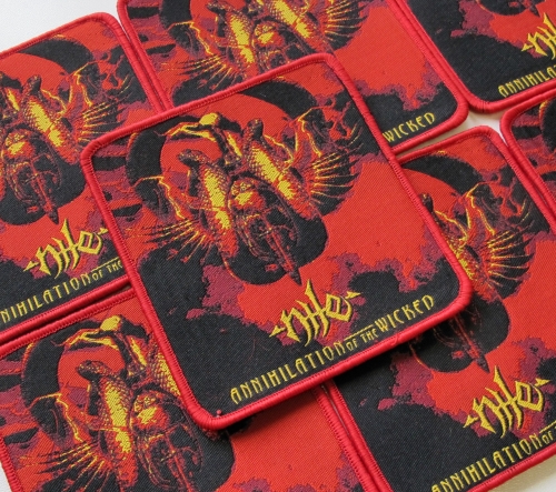 NILE - Annihilation of the Wicked [red] -- woven patch.JPG