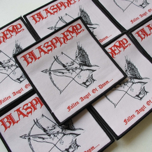 BLASPHEMY - Fallen angel of doom [black] -- Woven Patch.jpg