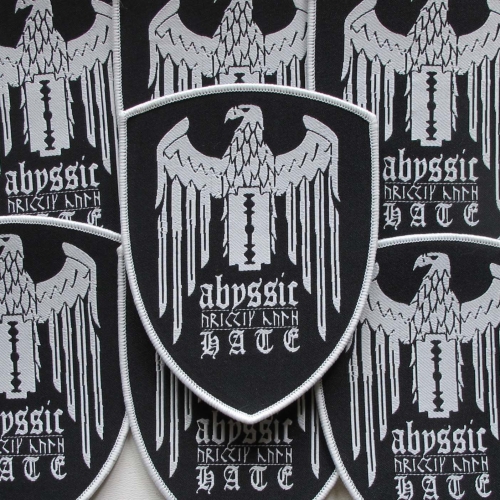 ABYSSIC HATE - The source of suffering [white] -- Woven Patch.jpg