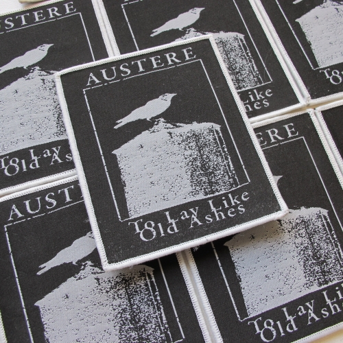 AUSTERE - To lay like old ashes [white] -- Woven Patch.JPG