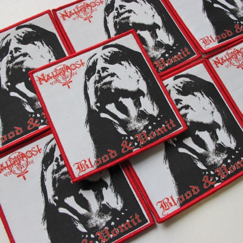 NATTEFROST - Blood &amp; Vomit [red] -- Woven Patch.JPG