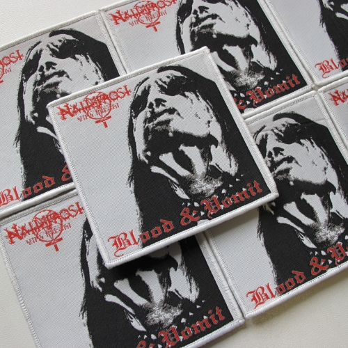 NATTEFROST - Blood &amp; Vomit [white] -- Woven Patch.JPG