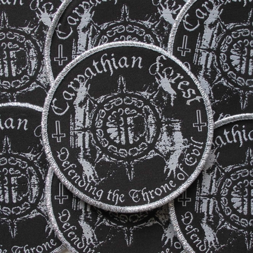 CARPATHIAN FOREST - Defending the throne of evil [silver] -- Woven patch.jpg