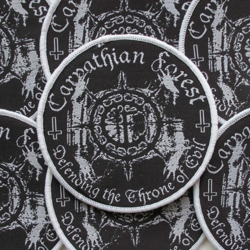 CARPATHIAN FOREST - Defending the throne of evil [white] -- Woven patch.jpg