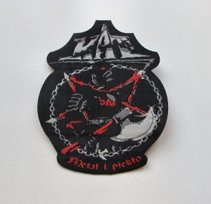 Naszywka Tkana KAT - Metal i Piekło [laser cut, iron on]