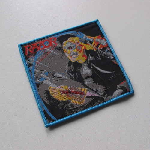 RAZOR - Evil invaders [blue] -- Woven Patch.jpg