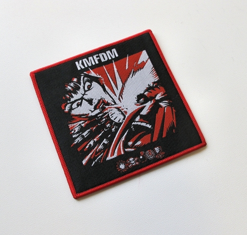 KMFDM - Symbols [red] --- woven patch.JPG