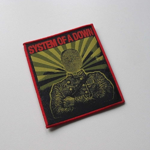 SYSTEM OF A DOWN - Finger print [red] -- Woven Patch.jpg