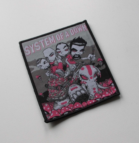 SYSTEM OF A DOWN - Mushrooms [black] -- Woven Patch.jpg