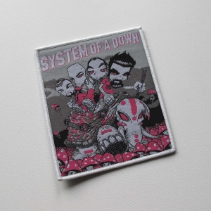 SYSTEM OF A DOWN - Mushrooms [white] -- Woven Patch