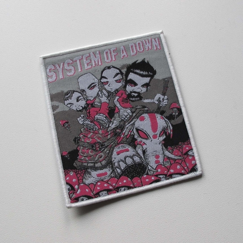 SYSTEM OF A DOWN - Mushrooms [white] -- Woven Patch.jpg