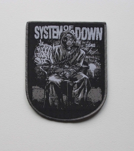 SYSTEM OF A DOWN - SUCK! [grey] -- Woven Patch