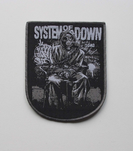 SYSTEM OF A DOWN - SUCK! [grey] -- Woven Patch.jpg