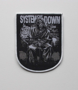 SYSTEM OF A DOWN - SUCK! [white] -- Woven Patch