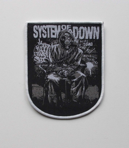SYSTEM OF A DOWN - SUCK! [white] -- Woven Patch.jpg