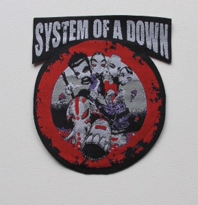 SYSTEM OF A DOWN [laser cut] [iron on] -- Embroidered Patch
