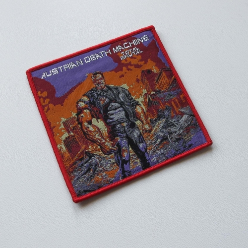 AUSTRAIN DEATH MACHINE - Total brutal [red] -- Woven Patch.jpg