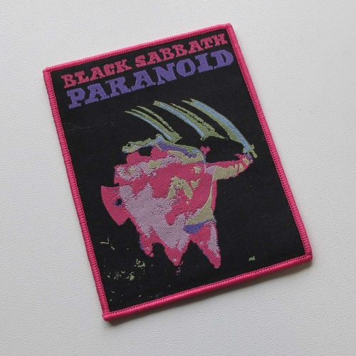 BLACK SABBATH - Paranoid [pink] -- Woven Patch.jpg