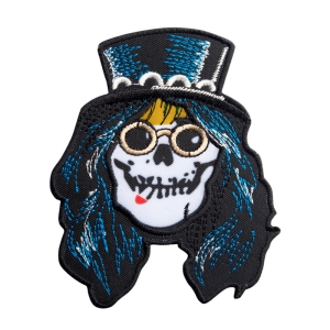SLASH - SKULL [iron on] -- Embroidered Patch