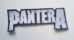 PANTERA - New logo [white] -- Embroidered Backpatch